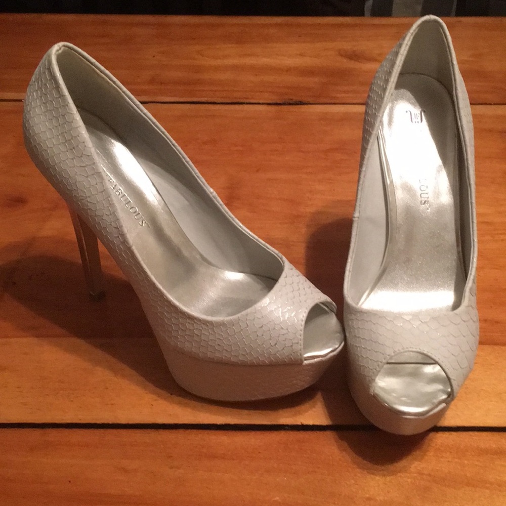 Silver 5in heel